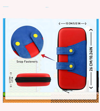 Estuche Rigido Para Nintendo Switch y OLED-Tematica Mario Bros