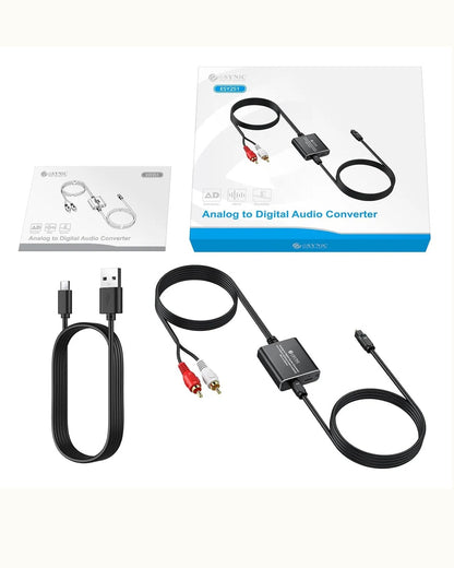 Adaptador Convertidor Audio Analogo A Digital / Rca A Optico