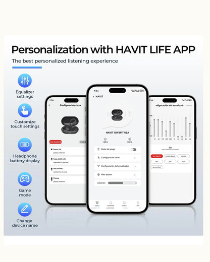 Audifonos Open Ear Inalambricos Conduccion Aerea Havit | 64h