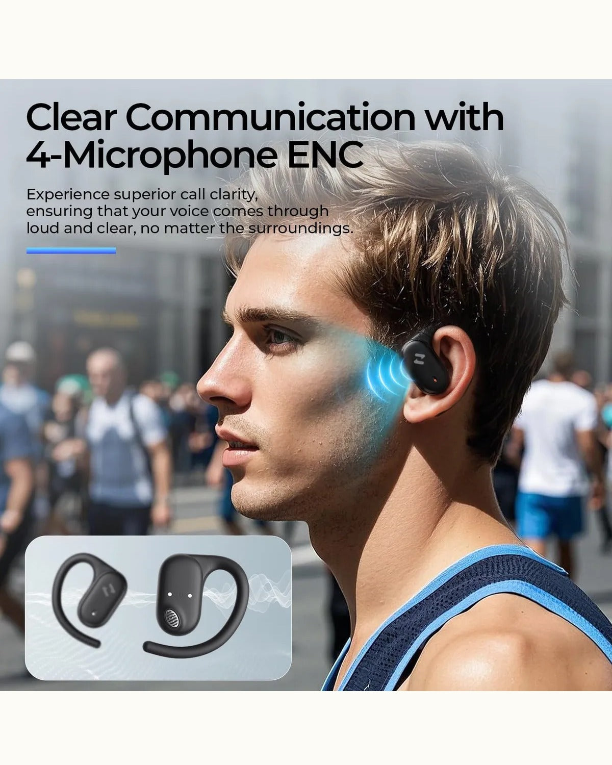 Audifonos Open Ear Inalambricos Conduccion Aerea Havit | 64h