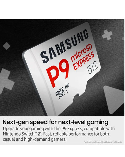 Tarjeta Micro Sdxc 256gb Samsung P9 Para Consolas N.switch 2
