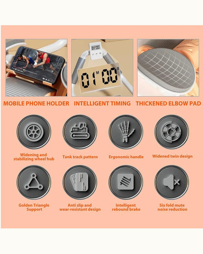 Rueda Para Abdominales Espalda Glúteos Y Pecho Con Contador