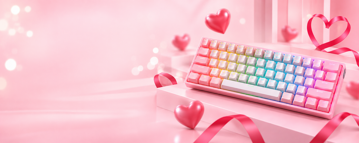 Teclado Mecanico Inalambrico Rosado 2.4 Bt Sw Rojo Redragon Fizzpro
