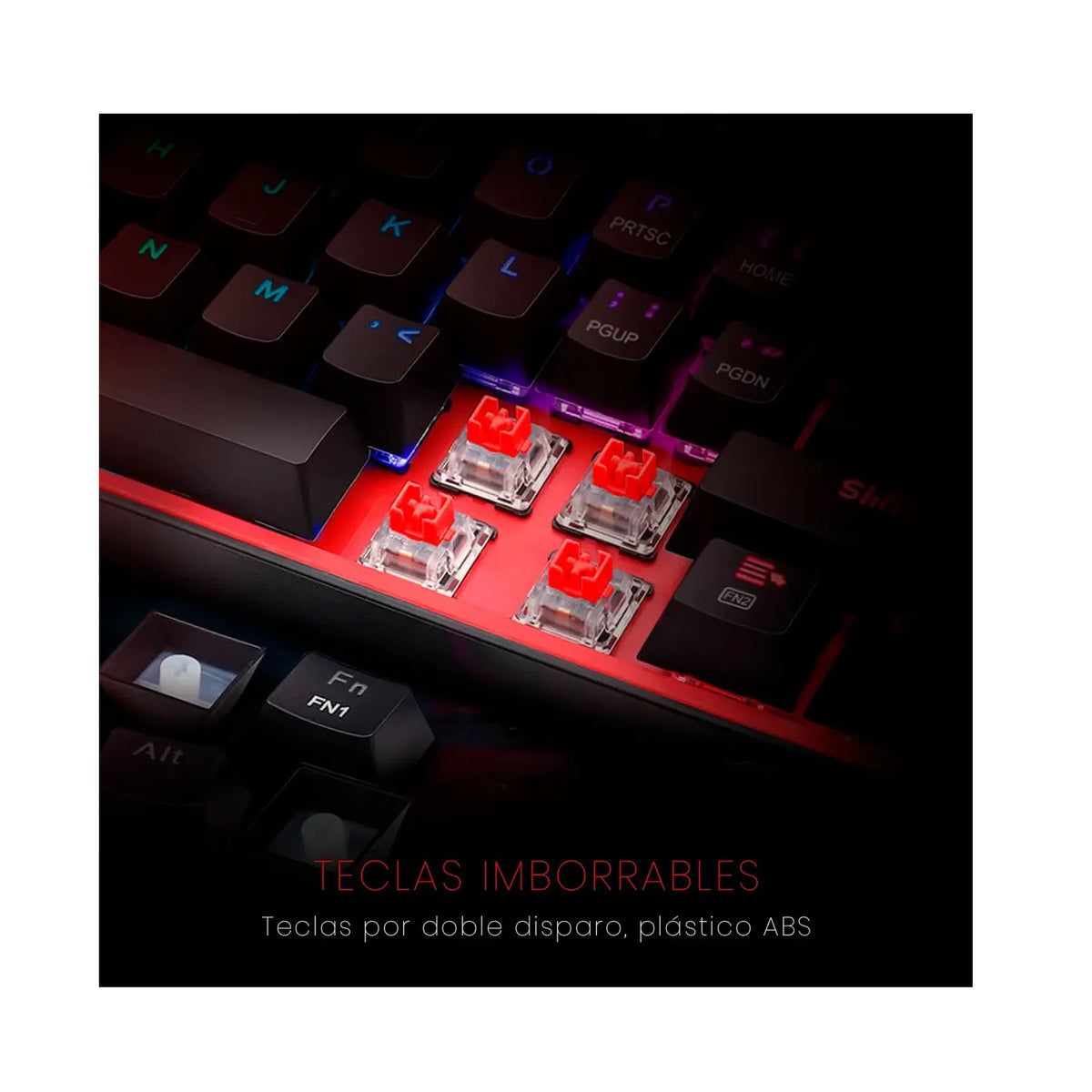 TECLADO GAMER REDRAGON FIZZ PRO K616-RGB NEGRO SW ROJO
