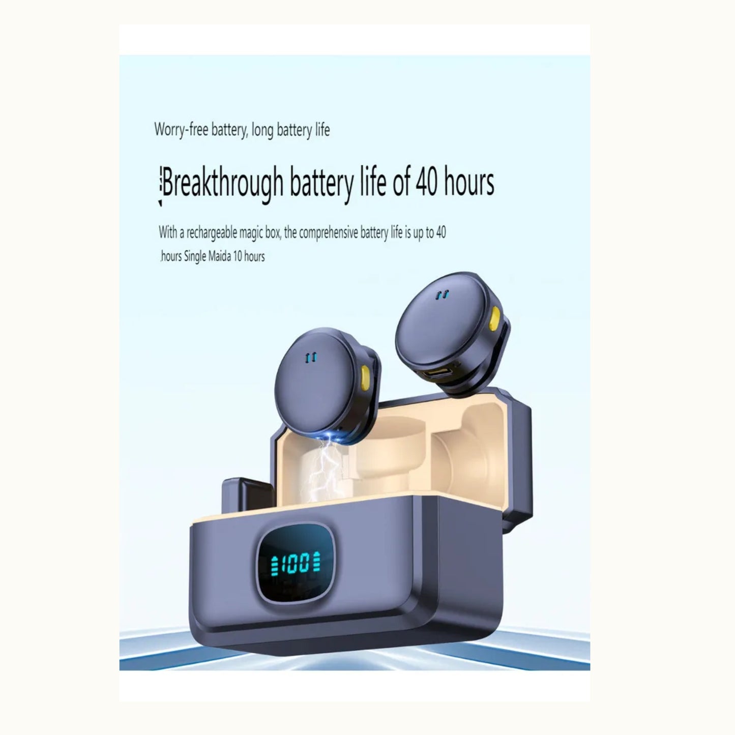 Microfono Solapa Inalámbrico Recargable Doblej5 iPhone Andro