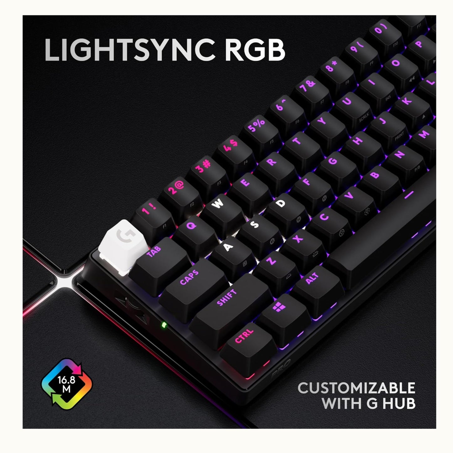 Teclado Inalámbrico Logitech G Pro X 60 Lightspeed Negro
