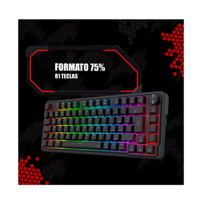 TECLADO GAMER REDRAGON UCAL PRO K673RGB-PRO INALAMBRICO