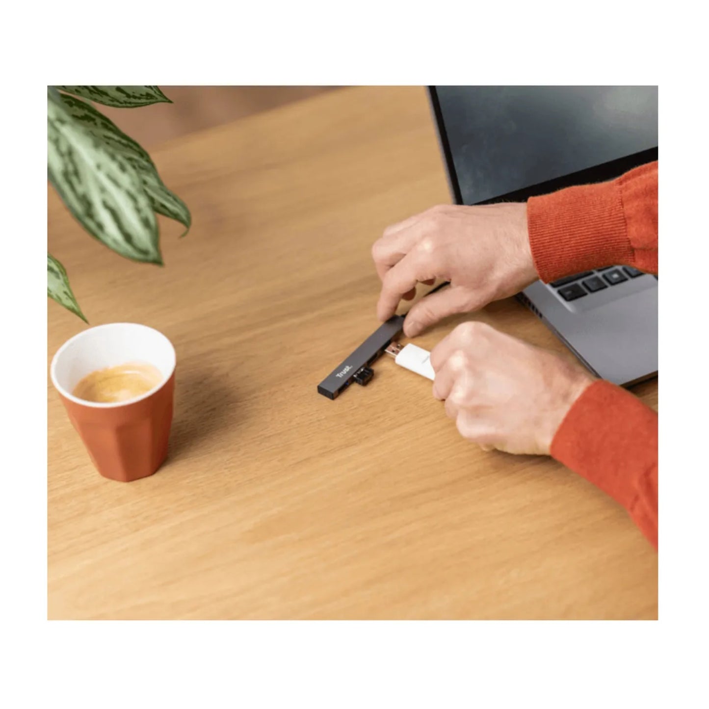 Hub Multipuerto Zapatilla Slim Usb 3.0 4 Puertos Trust Halyx