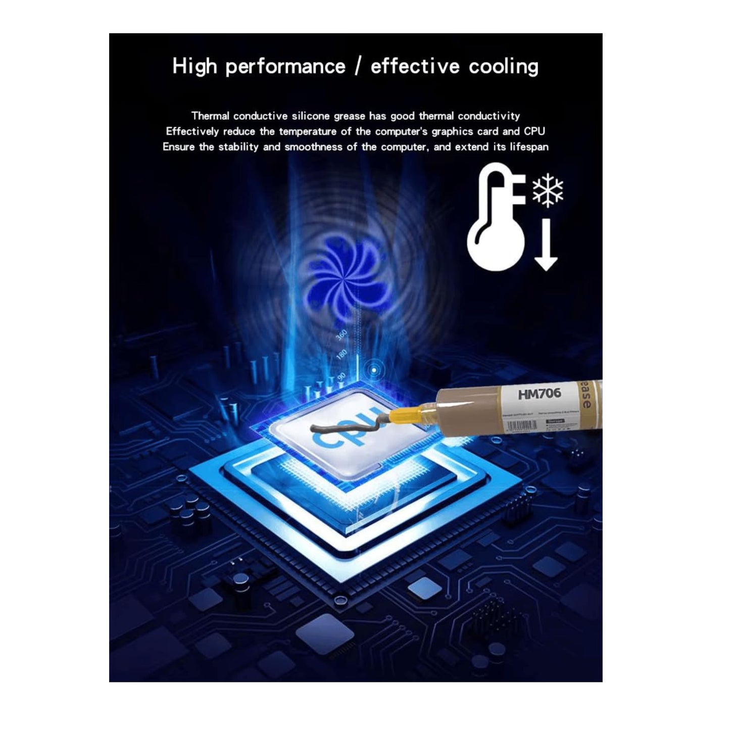 Pasta Crema Silicona Termica Alta Conduccion Hm706 | Dorada