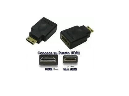 Adaptador Convertidor Mini Hdmi Macho A Hdmi Hembra