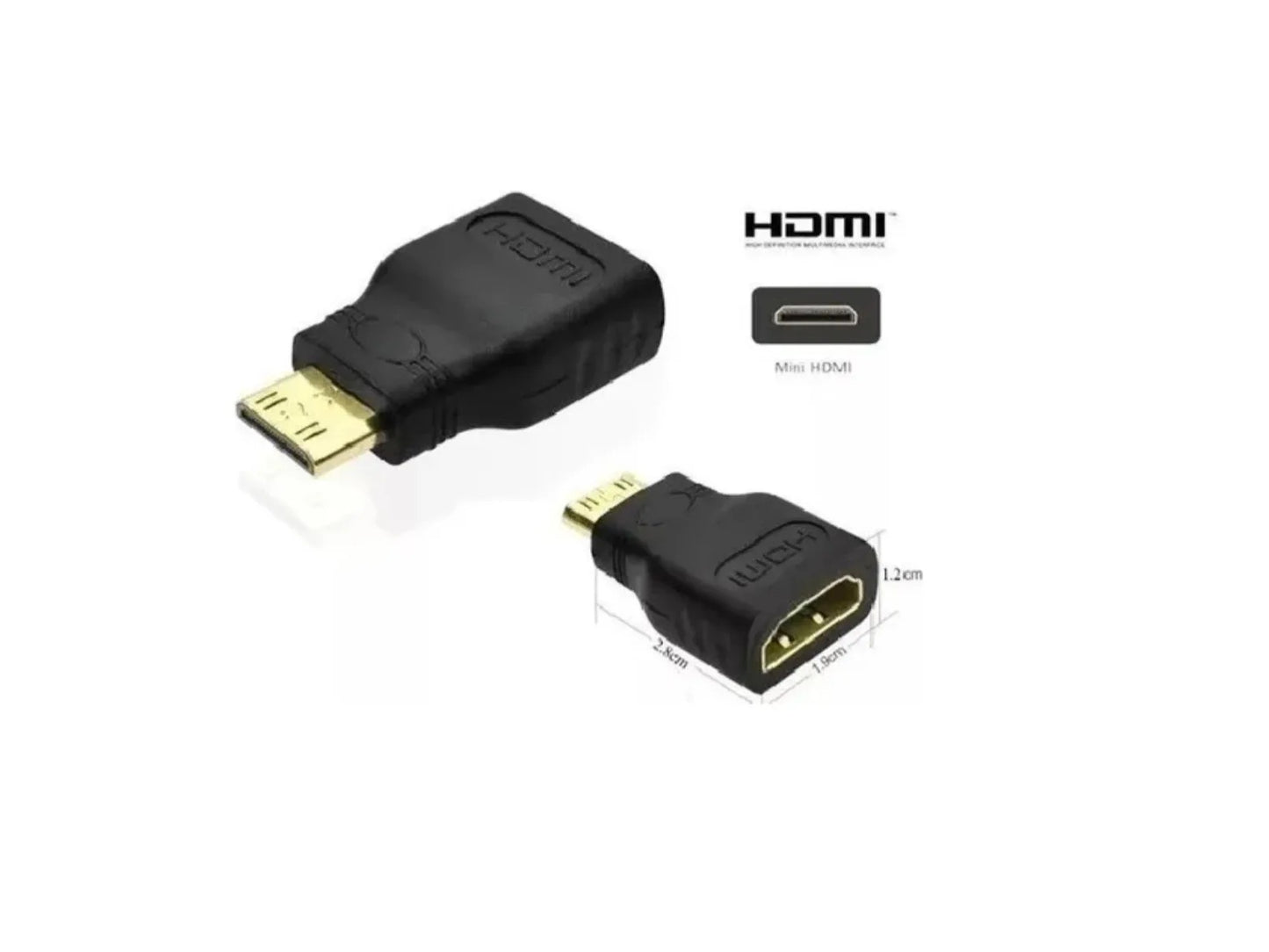 Adaptador Convertidor Mini Hdmi Macho A Hdmi Hembra