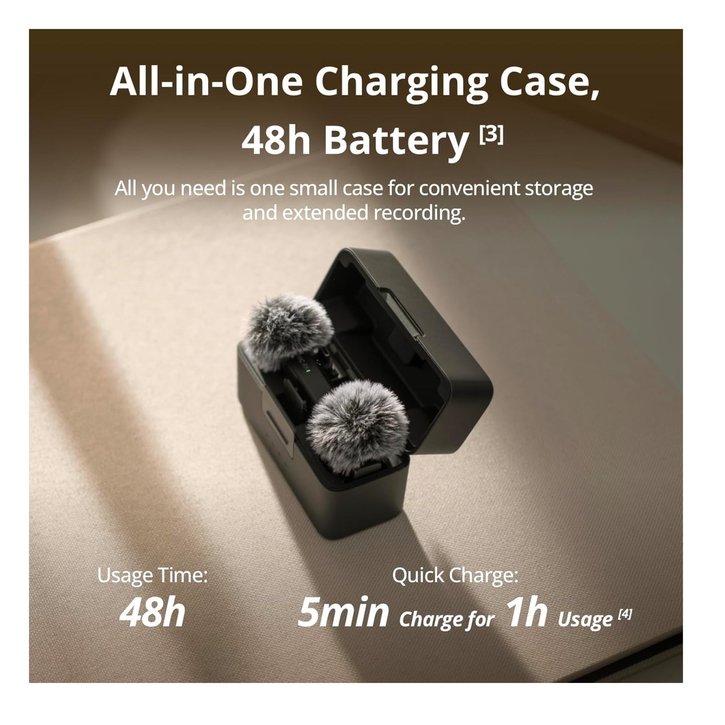 Microfono Inalambrico Dji Mic Mini 2tx 1rx Profesional Negro