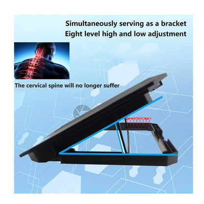 Base Soporte Refrigerante Portatil 2 Fans Gamer Rgb Jyr 020