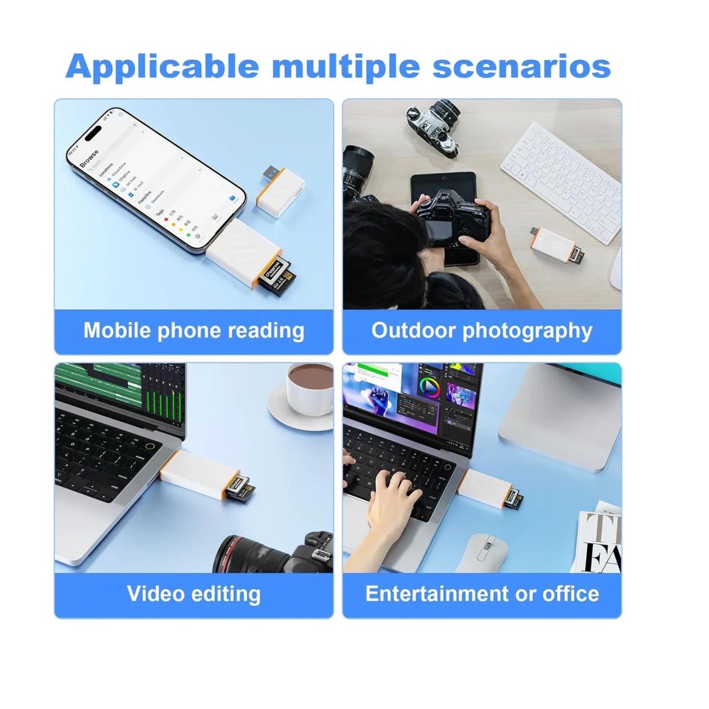 Lector De Tarjetas Memorias Cfexpress A /sd/ssd Win/mac/and