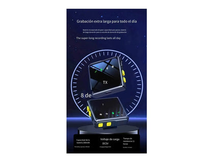 Microfono De Solapa Inalambrico Con Cancelacion De Ruido F9
