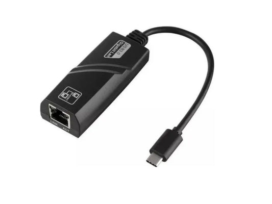 Adaptador Conversor Tipo C Rj45, Cable De Red Compatible Con Macbook, Color Negro