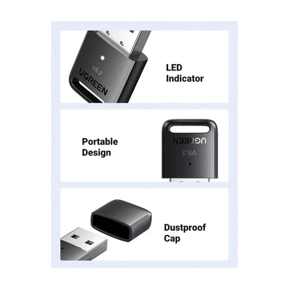 Ugreen 5.3-90225 Bluetooth Adaptador 5.3| Alta Velocidad