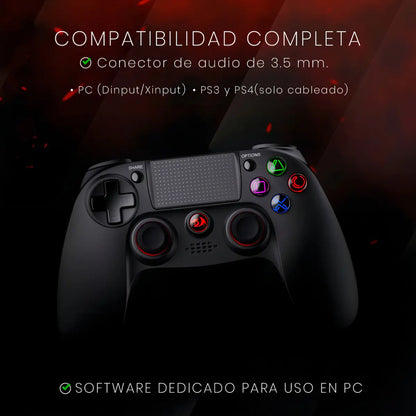 Control Gamer Redragon Juno G818 Bluetooth/alámbrico Negro, Panel Táctil, Conector 3.5mm