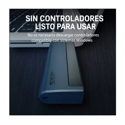 COMPITIENDO  Lector De Tarjetas Memorias Cf/tf/sd Compact Flash Ssk Sc401 Negro