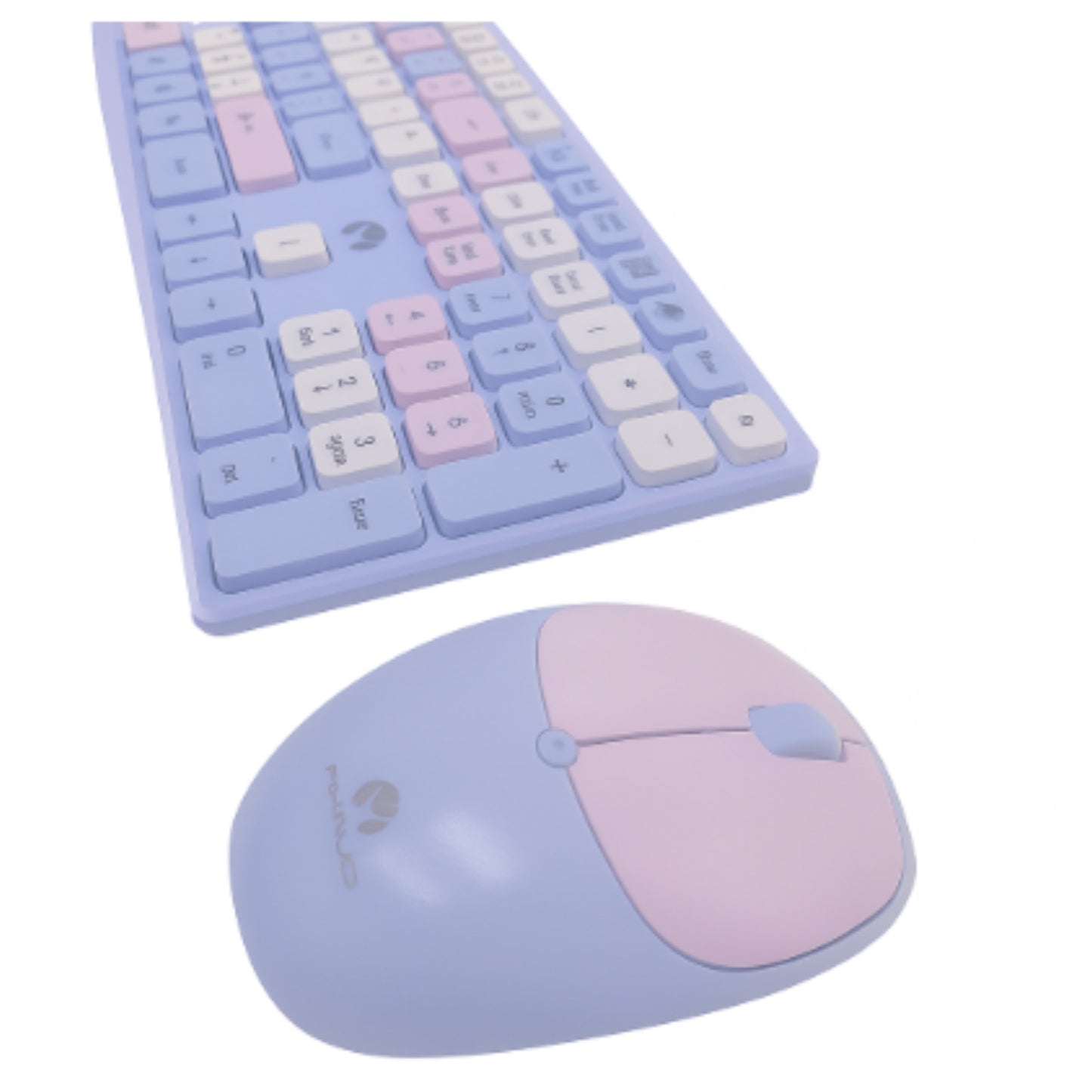 Kit Teclado Y Mouse Inalámbrico 2.4 Bluetooth Mikuso 78 Keys LILA