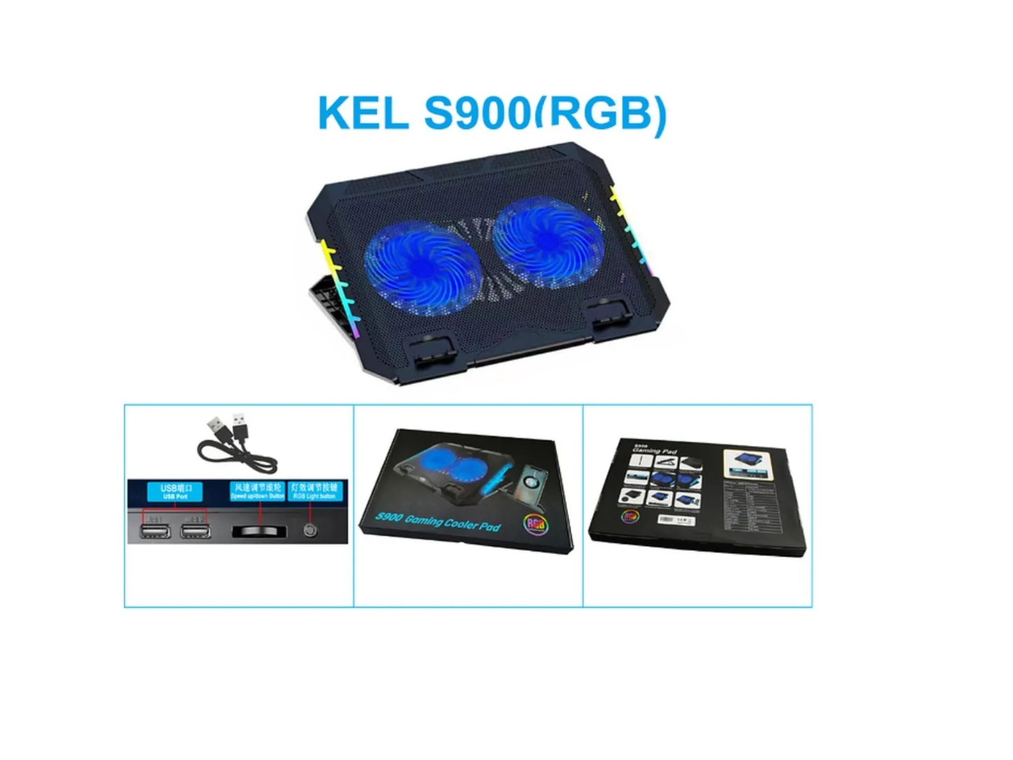 Base Refrigerante Gamer Led 2 Cooler / Soporte Para Portatil