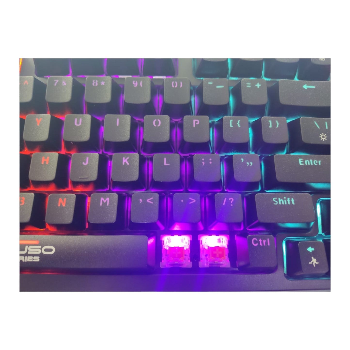 Teclado Mecanico Al 90% Compacto Switch Rojo Rainbow Xk-96