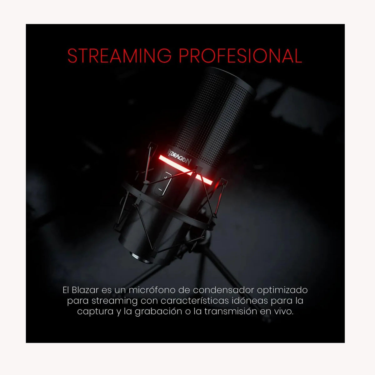 Microfono Streaming Gaming Reuniones | Redragon Blazar Gm300