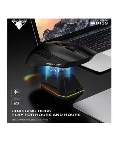 Mouse Ratón Gamer Inalámbrico 2.4hz 2 Bt + Base Jedel Wd139