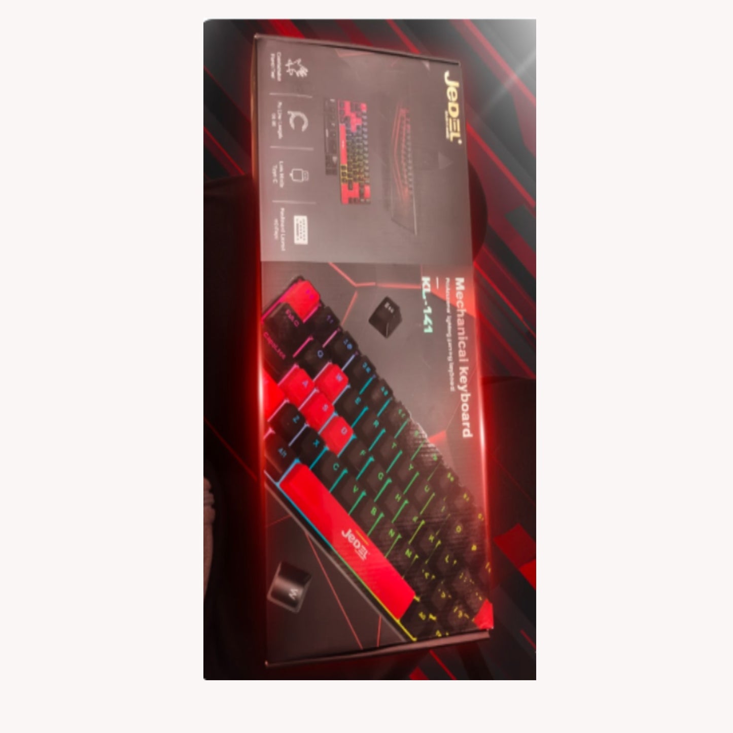 Teclado Mecanico Gamer 65% Switch Rojo Jedel Kl-141 68 Tecla