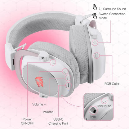 Auriculares Audifonos Inalambricos 2.4 7.1 Redragon Zeus Pro