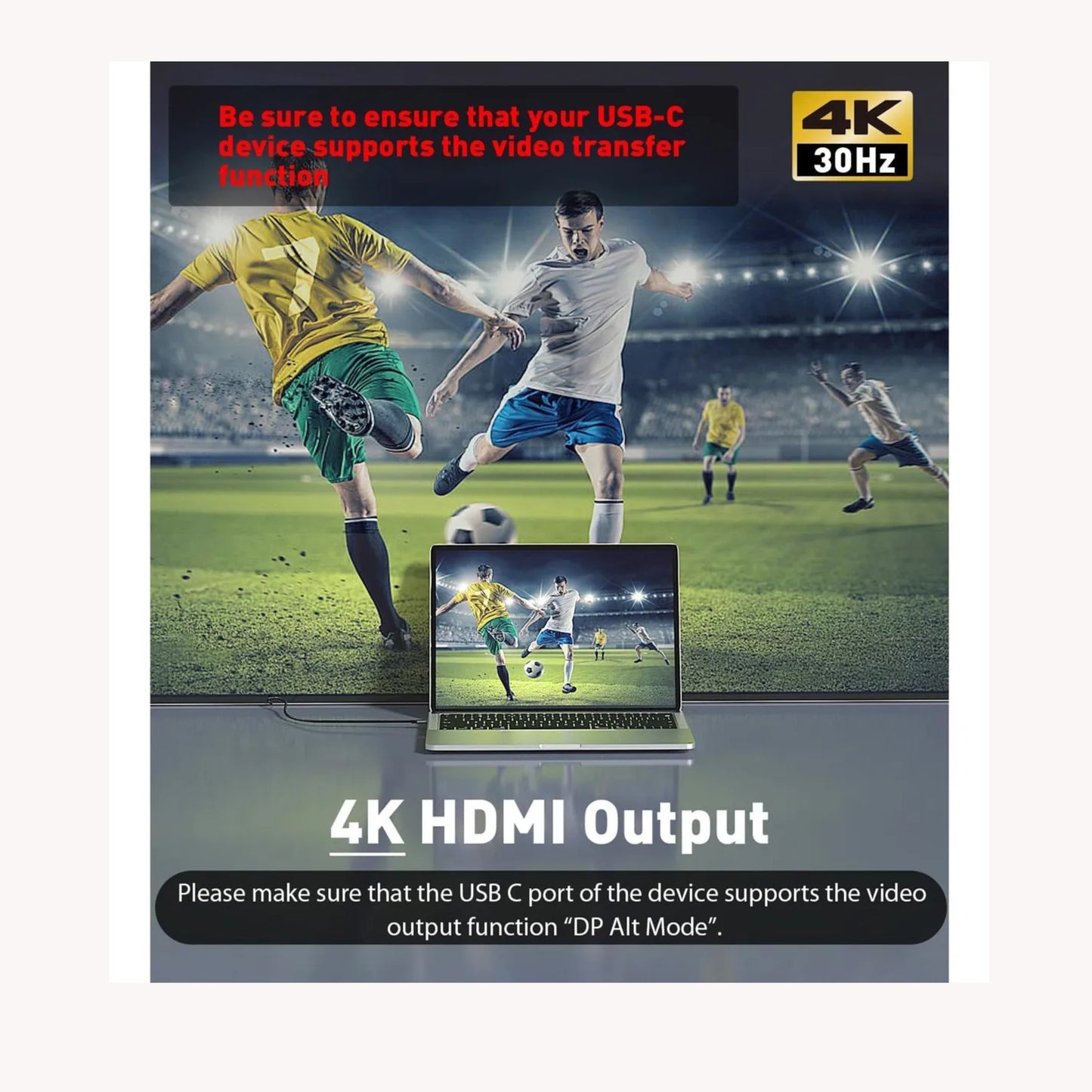 Cable Adaptador Video Tipo C A Hdmi 4k 30hz Kakusiga | 2mts
