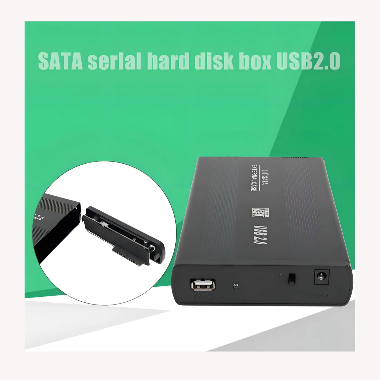 Caja Aluminio Para Disco Duro Externo 3.5 Usb 2.0 Hdd Ssd