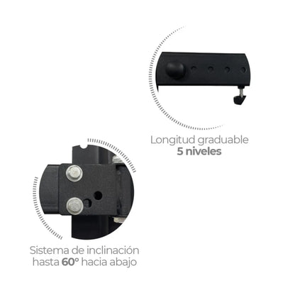 Brazo Soporte Base Para Cabina De 8pulgadas Mastil 3.5 45kg