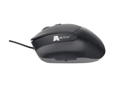 Mouse Ergonómico Cable 6d Usb Con 6 Botones Jaltech Negro