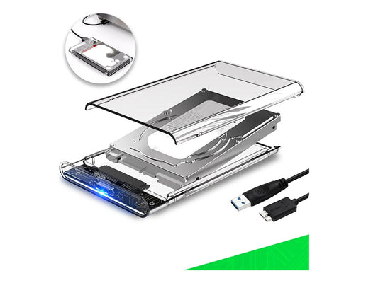 Case Slim Hd Ssd Adaptador Usb 3.0 Sata 3 Ext. Ps4 Hd30 Transparente