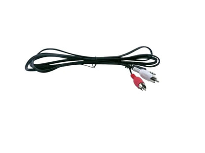 Cable Auxiliar De Audio Macho 2 X 1 De 1,5 Metros | Negro