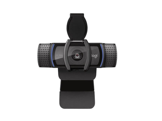 Cámara Web Logitech C920e Full Hd 30fps Con Cubre Lente Color Negro