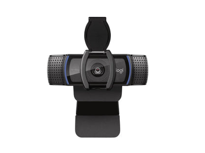 Cámara Web Logitech C920e Full Hd 30fps Con Cubre Lente Color Negro